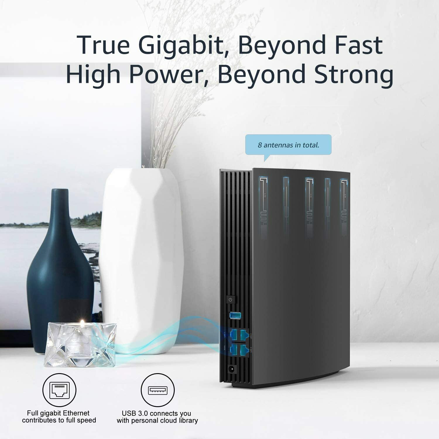 WAVLINK Wireless Dual-Band Gigabit Router AC3200 with MU-MIMO Quantum Dax