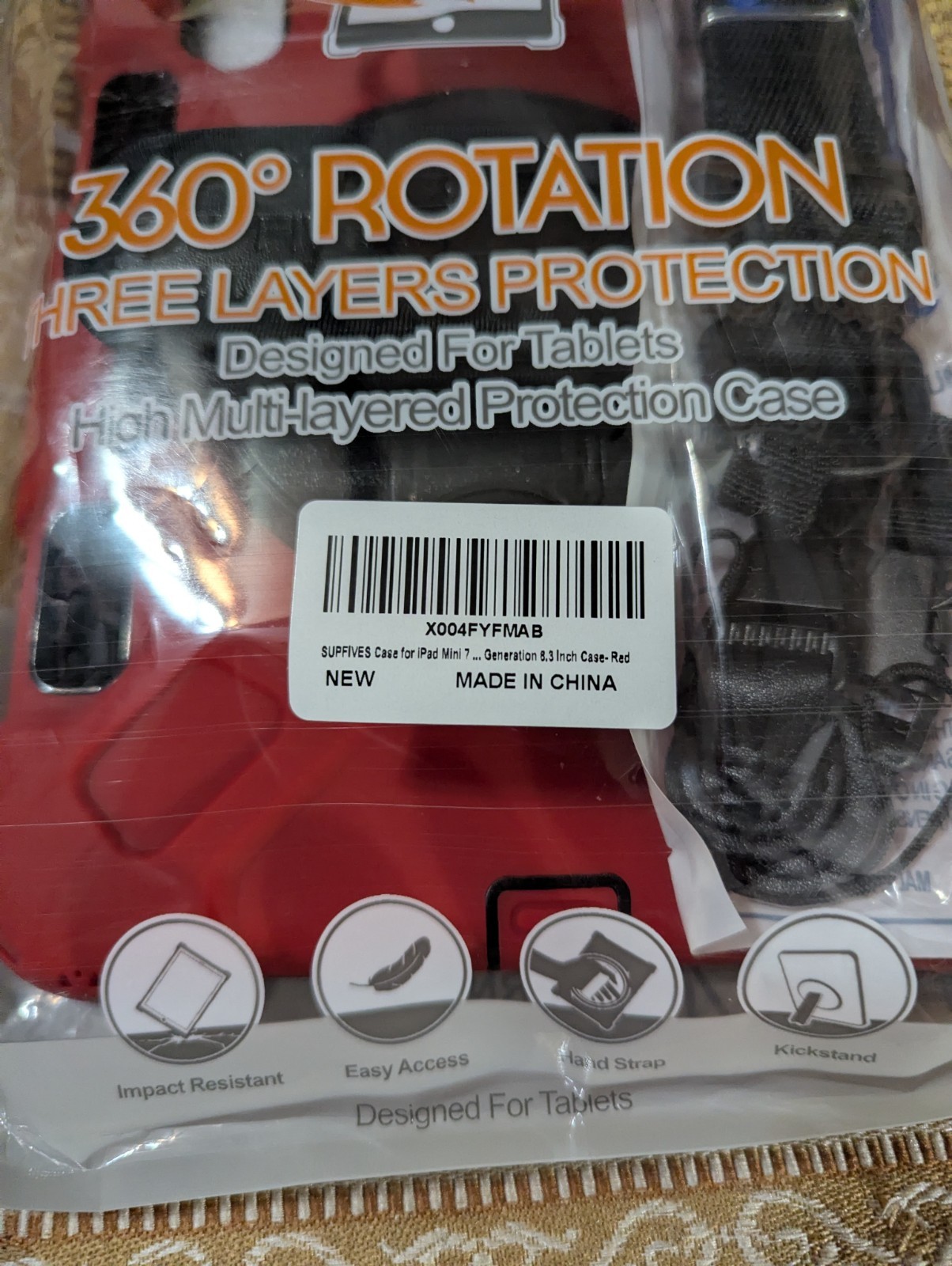 360 Degrees Rotation Three Layer Protection iPad Mini 7 Generation 8.3 Inch