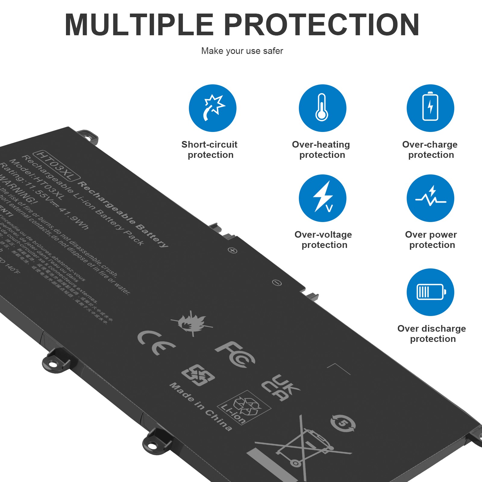 41.9Wh Battery For HP Pavilion 14-CE0034TX 15-CS0053CL 15-DW0033NR 15-DA0014DX