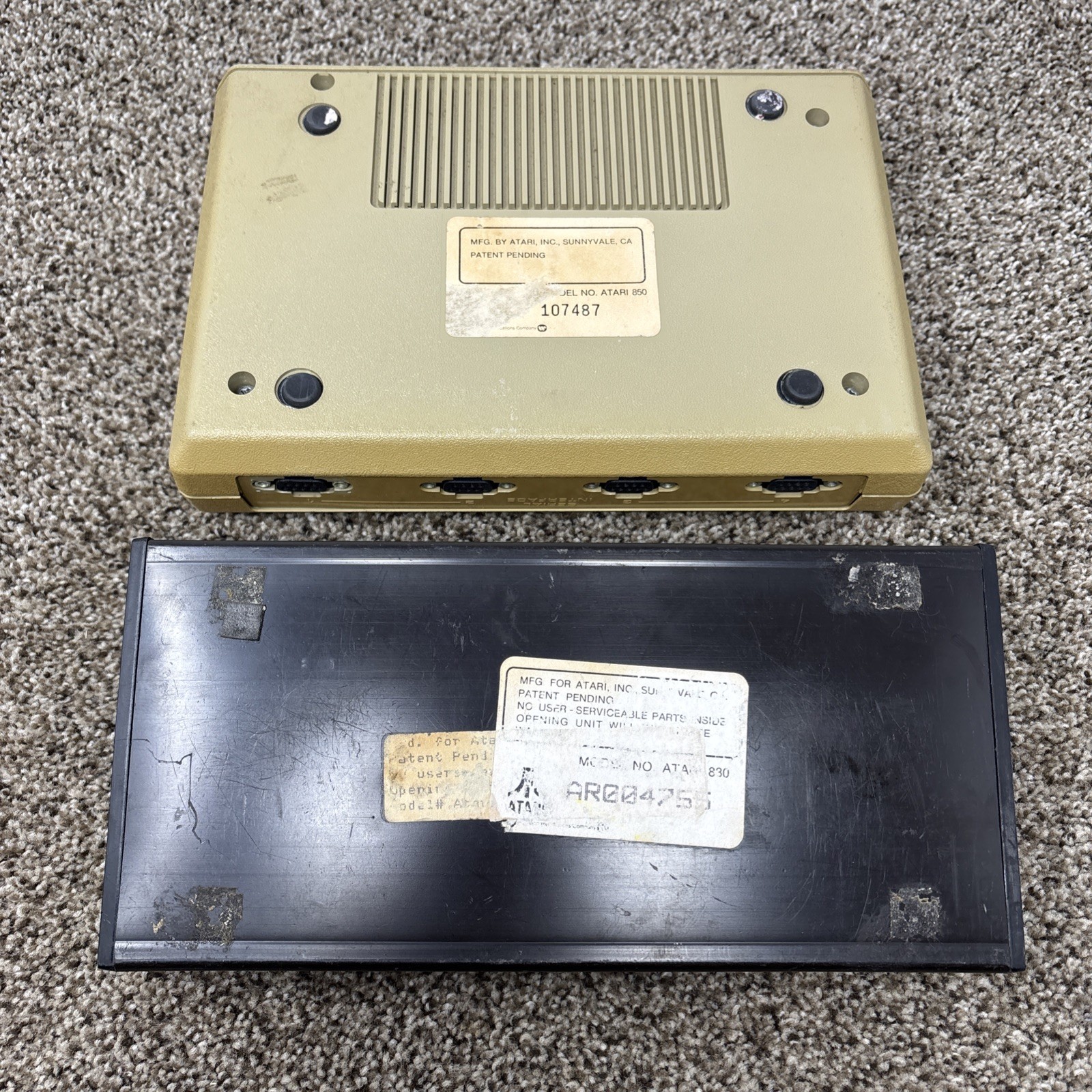 Atari 850 And 830 Vintage Computer Acoustic Phone Modem Untested