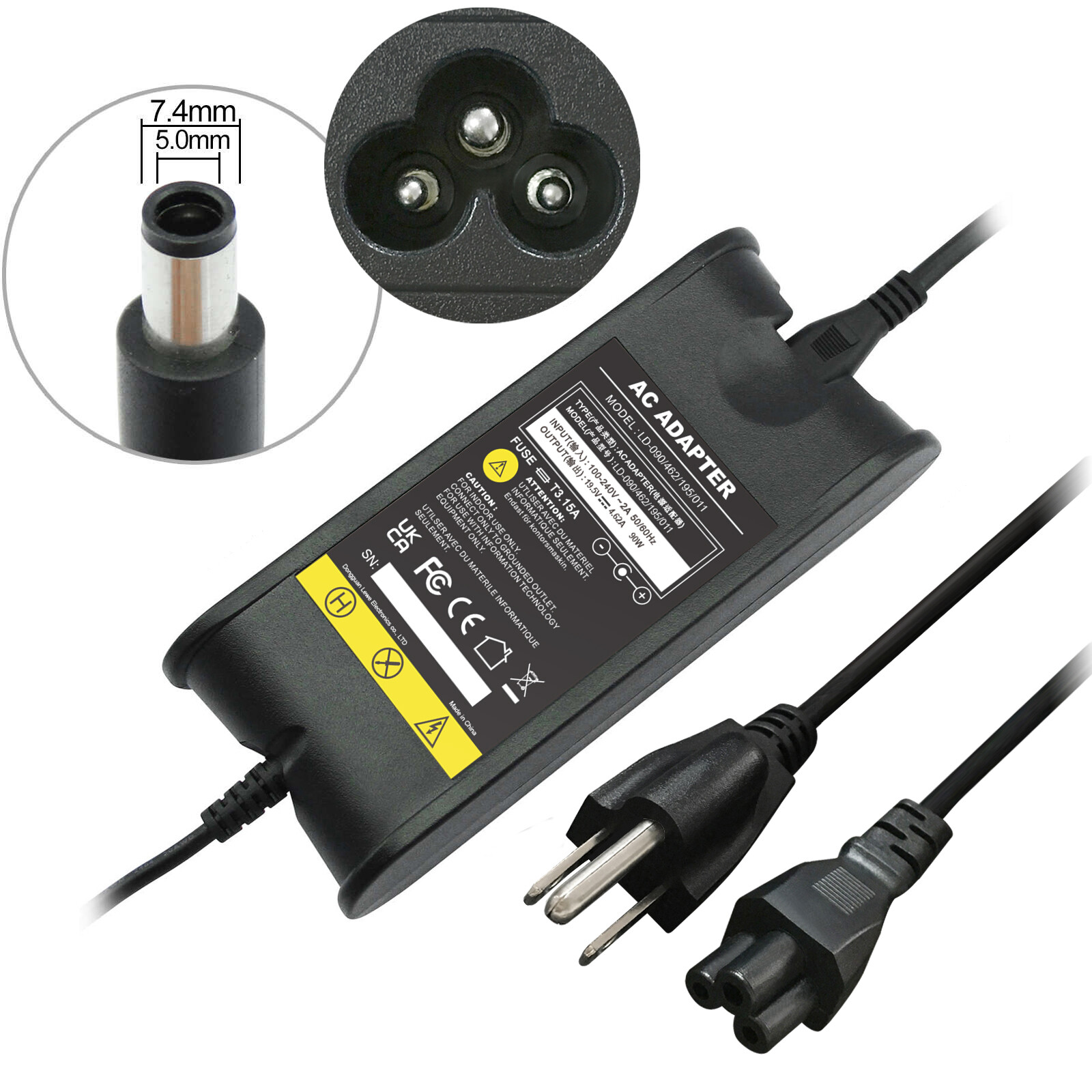 For Dell Latitude E6410 E6420 E6400 Laptop AC Adapter Charger 19.5V 4.62A PA10