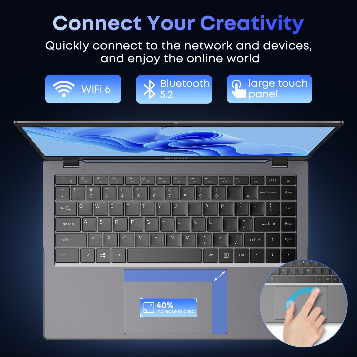 CHUWI GemiBook X Pro/Plus 14.1/15.6″ Laptop Intel N100/N150 8/16GB RAM 256/512GB