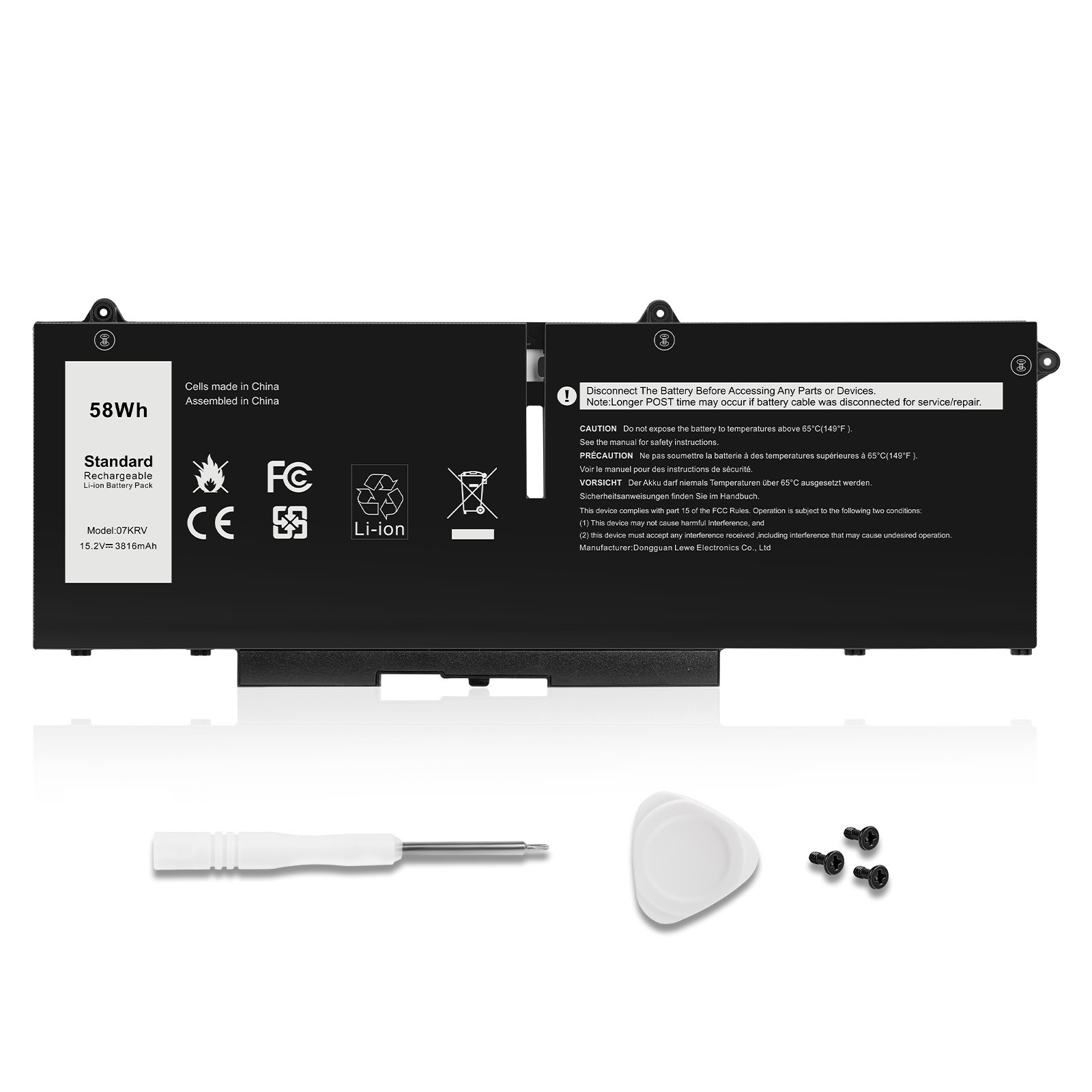 ✅New 58Wh 07KRV Battery for Dell Latitude 5330 5430 Precision 3570 H4PVC Y86WG