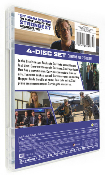 Homeland : The Complete Series season 8 (DVD, 4-Disc box Set)