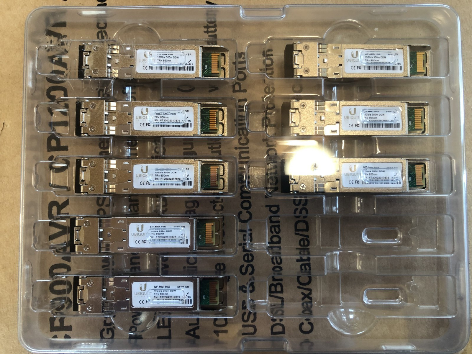 Ubiquiti Networks UF-MM-10G Multi-Mode SFP Modules – 8 Pack