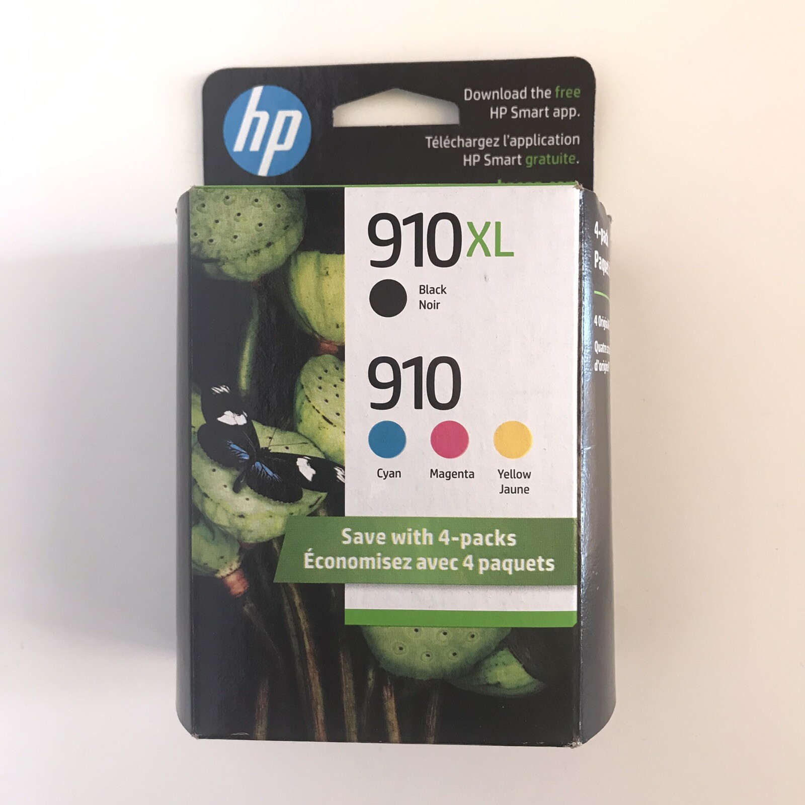 2025 2026 4 PACK GENUINE HP 910XL BLACK CYAN/YELLOW/MAGENTA INK 3JB41AN OEM
