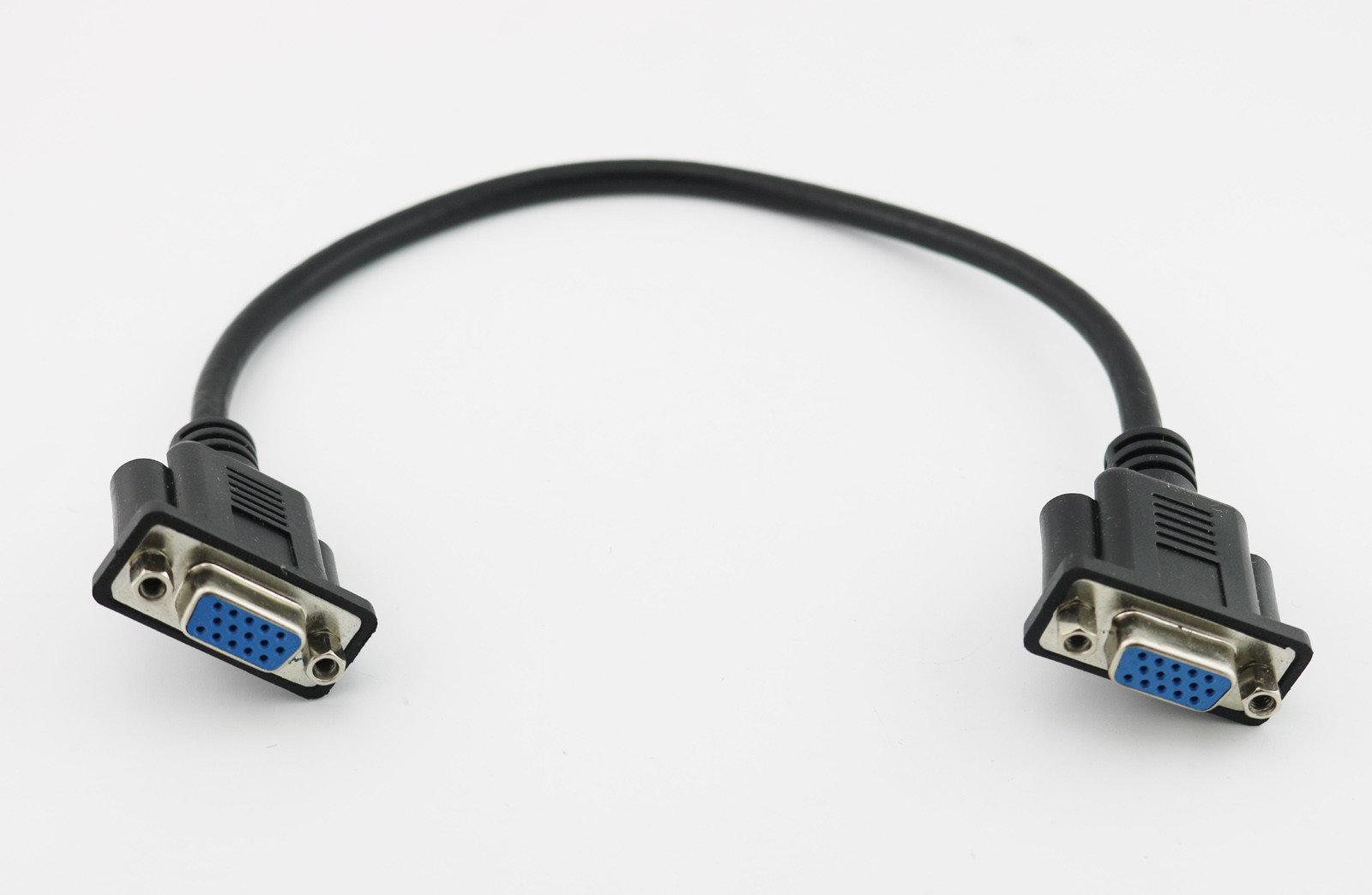 HD 15Pin VGA DB15 D-Sub Short Video Cable Cord Female to Female for Monitor 30cm