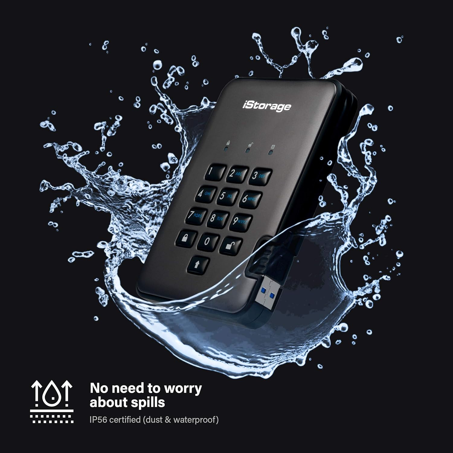 Diskashur PRO2 HDD 500GB | Secure Portable Hard Drive | FIPS Level 3 Certified |