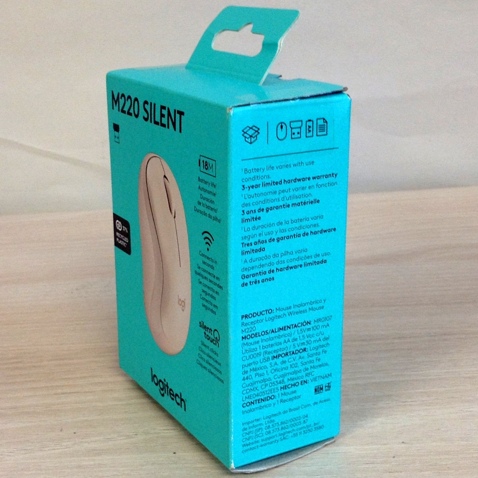Logitech M220 Silent Wireless Mouse USB-A ROSE PINK 910-006126 Sealed Box NEW