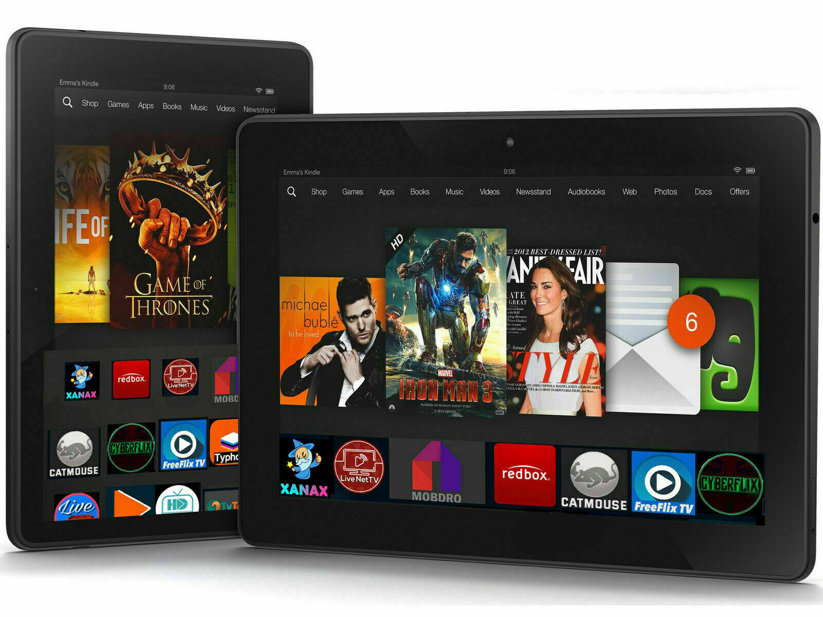 Kindle HDX 8.9 OMEGA 21, BMC Real Android OS 7.1.2 ROOTED Case Bundle 64GB