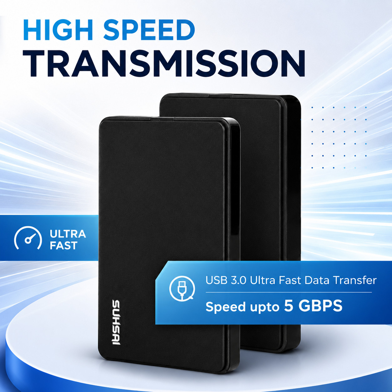 External HDD 1TB USB 3.0 Portable Hard Drive 2.5” Storage Backup PC Mac Laptop