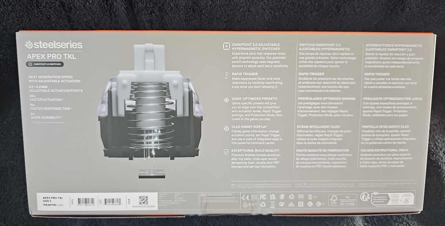 SteelSeries Apex Pro TKL Mechanical Gaming Keyboard – US English