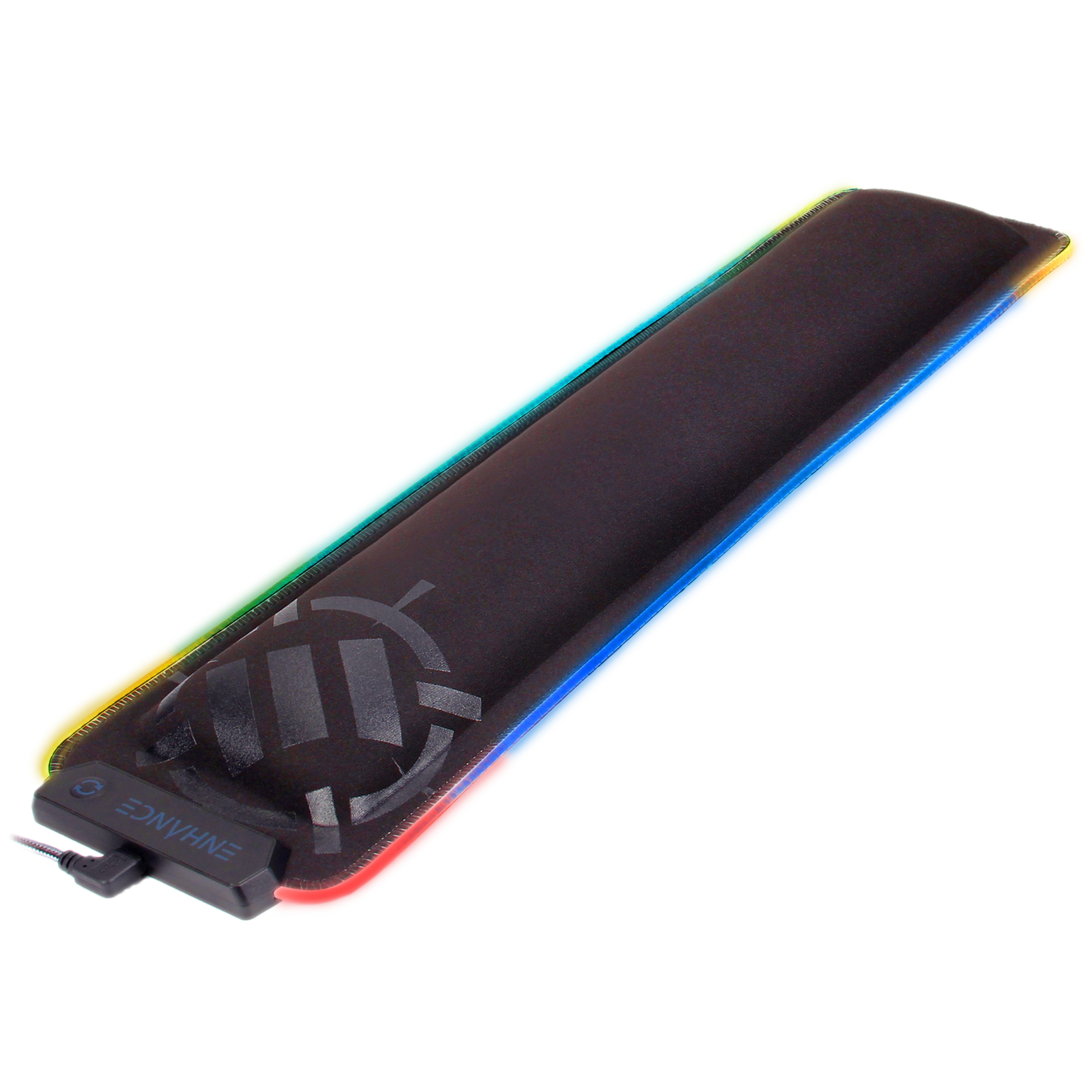 LED Gaming Keyboard Wrist Rest Pad with Soft Memory Foam Padding by ENHANCE