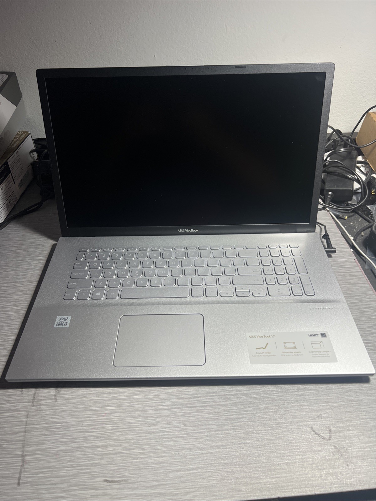 ASUS Vivo Book X712J Laptop Silver For Parts No Power