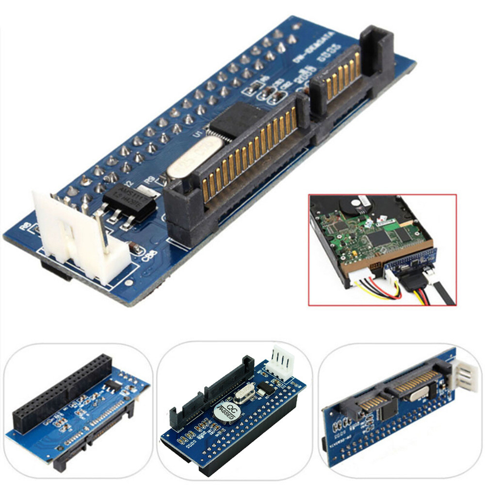 40 Pin Female SATA IDE to 22 Pin Male Adapter PATA 3.5″ Card for T1 Converter US