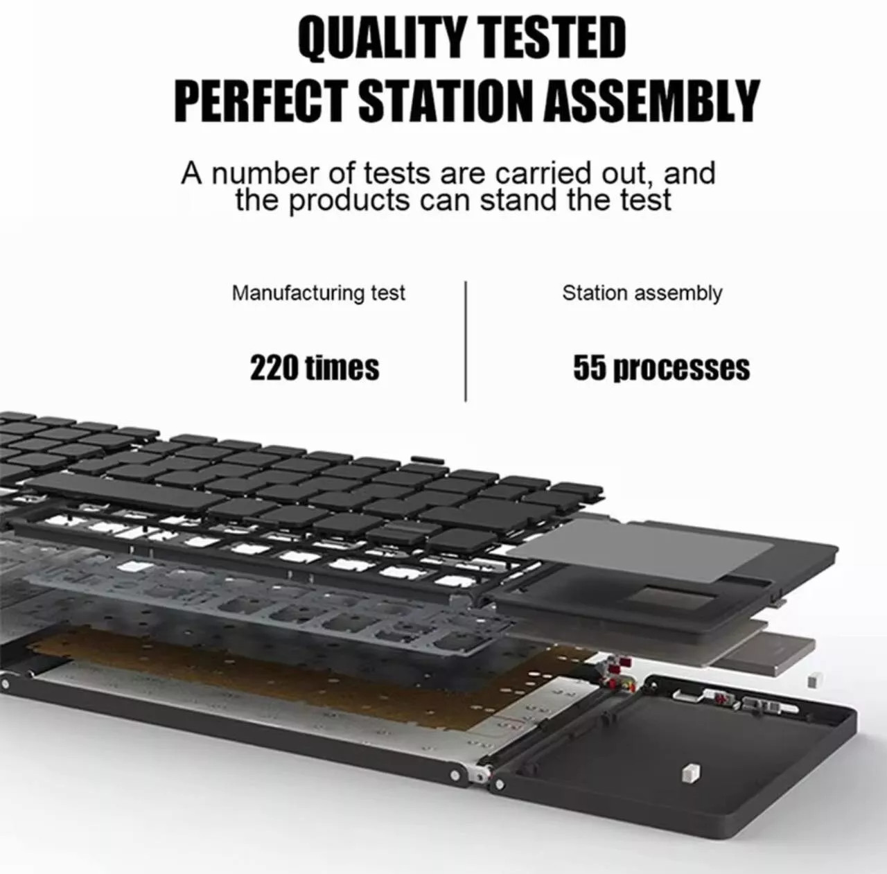 Mini Folding Wireless Bluetooth Keyboard with Touchpad for Laptop Tablet Phone