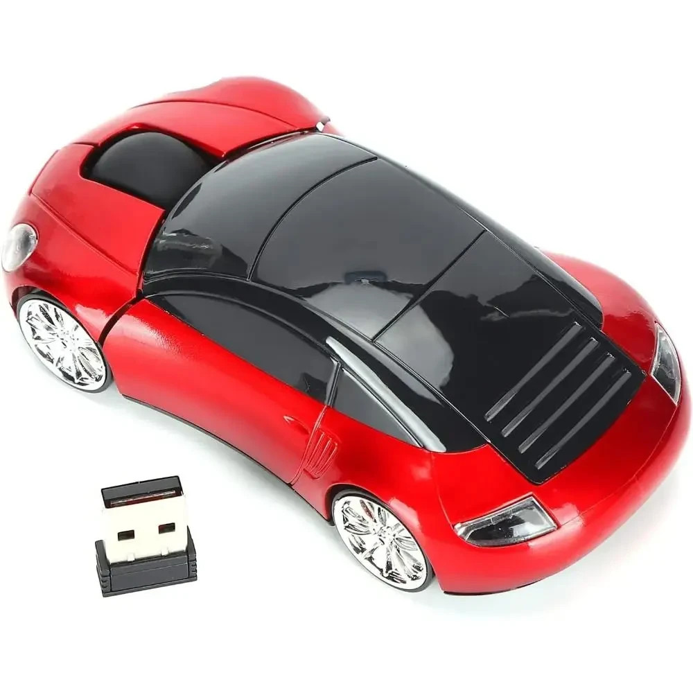 2.4G Wireless Car Shaped Mouse Ergonomic Optical USB Receiver Portable PC Laptop