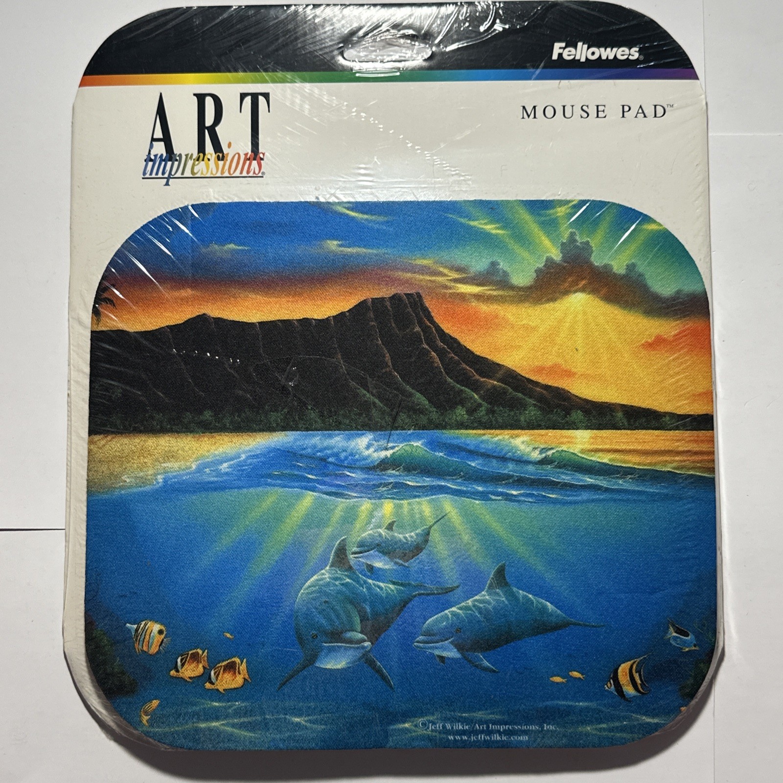 Fellowes Art Impression Mouse Pad Designer Diamond Head Mountain and Ocean Scene