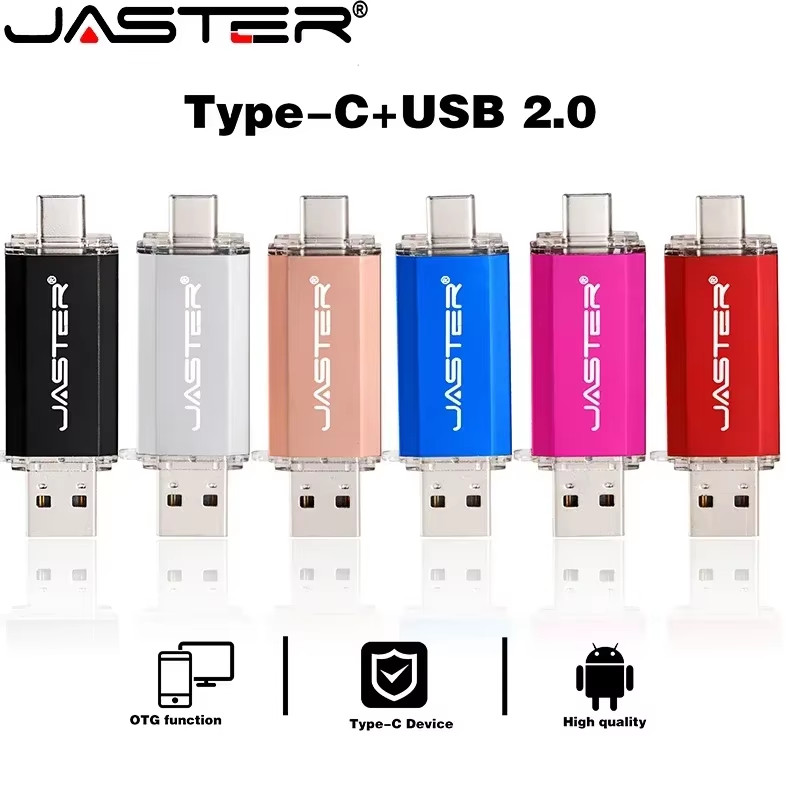 Jester 2-in-1 USB-C & USB Flash Drive OTG Pen Drive 4GB–128GB for Phone PC TV