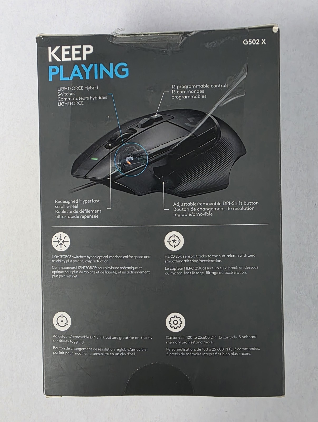 Logitech G502 X Wired Gaming Mouse – Black