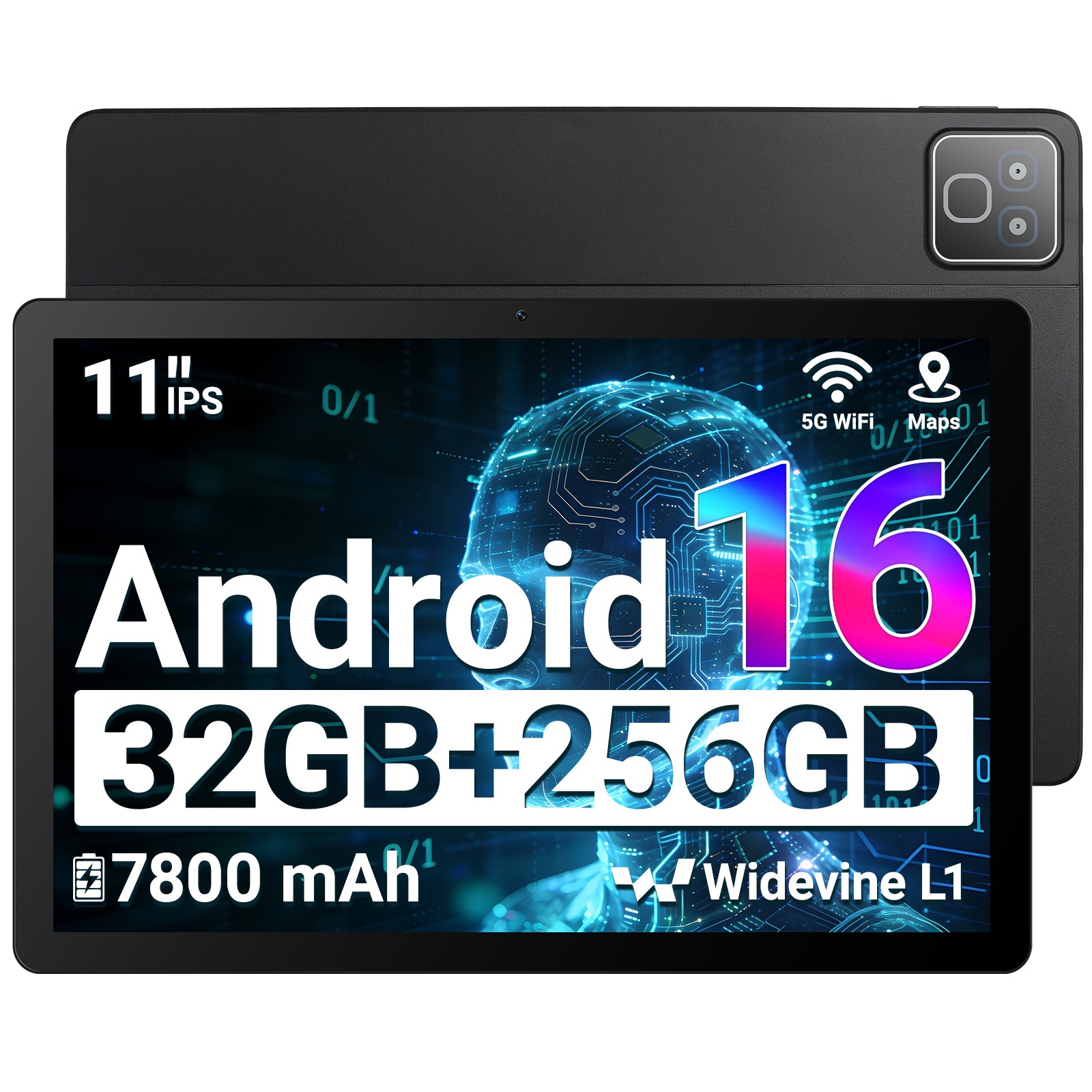 Urao Android 16 Tablet 11 inch 32GB RAM +256GB ROM+1TB Expand Octa-core 7800mAh