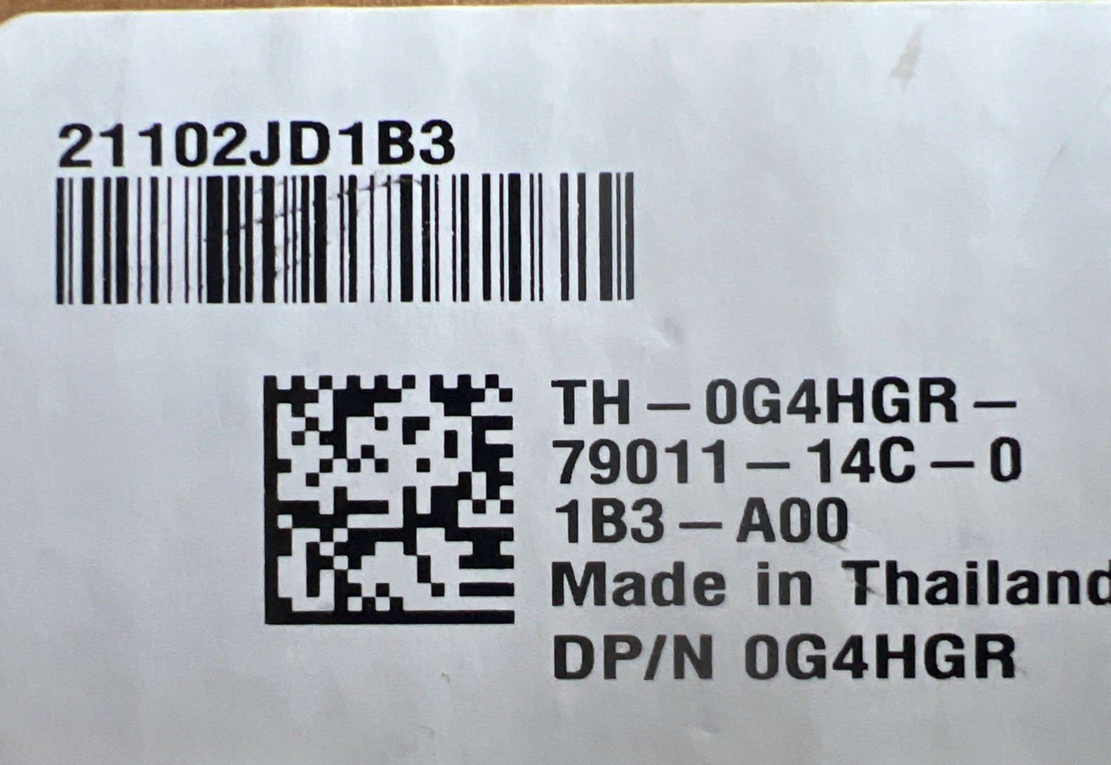 Dell RD1000 1TB Hard Drive Data Cartridge – P/N: 0G4HGR – NEW / SEALED