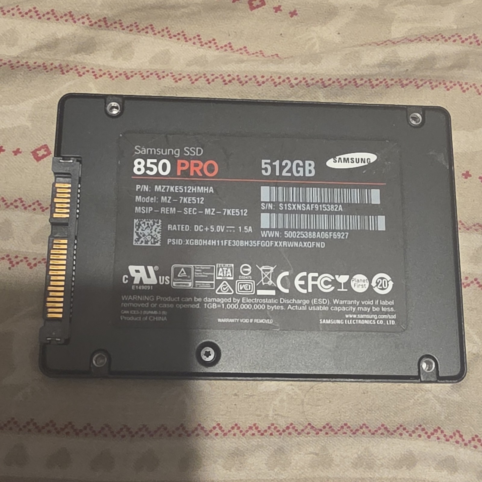 Samsung 850 PRO 512GB 2.5in SATA III Internal SSD MZ-7KE512