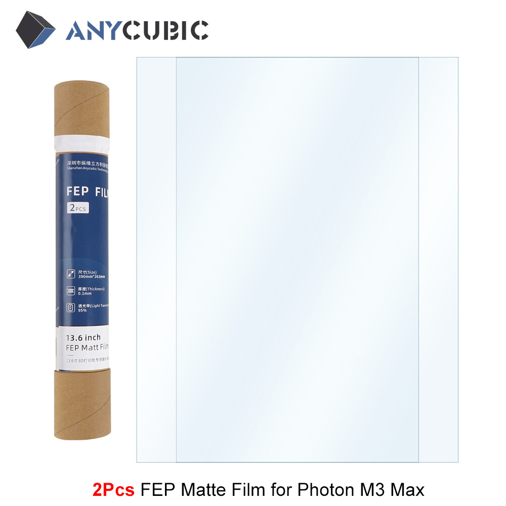 2Pcs ANYCUBIC FEP Matte films for Resin 3D Printer Photon M3 Max 390x263x0.1mm