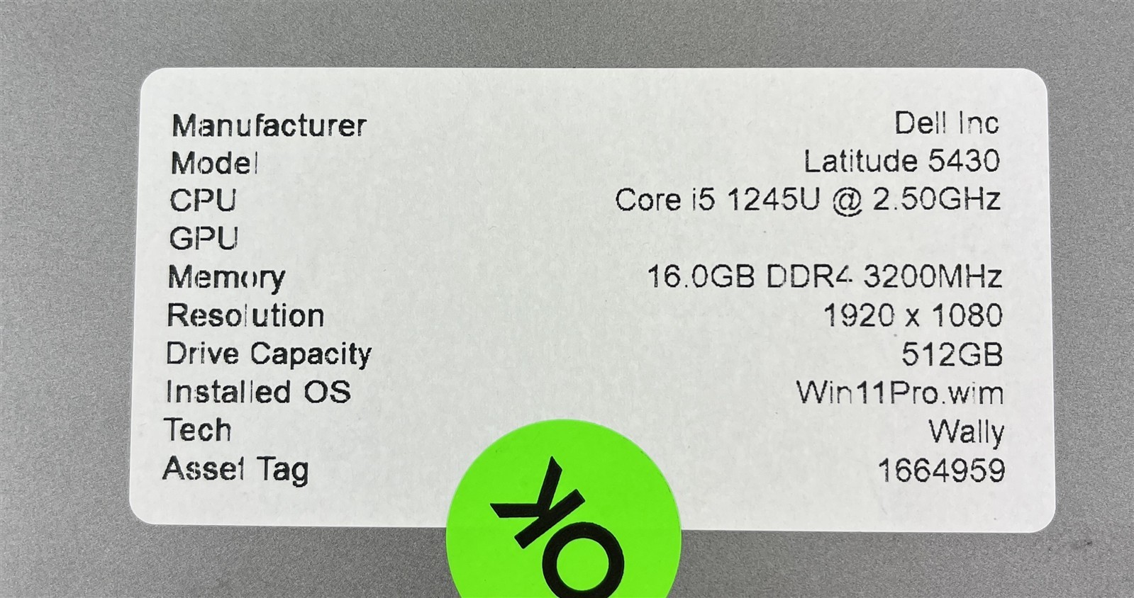 Dell Latitude 5430 i5-1245U 2.50GHz 16GB RAM 512GB SSD 14″ Windows 11 Pro Laptop