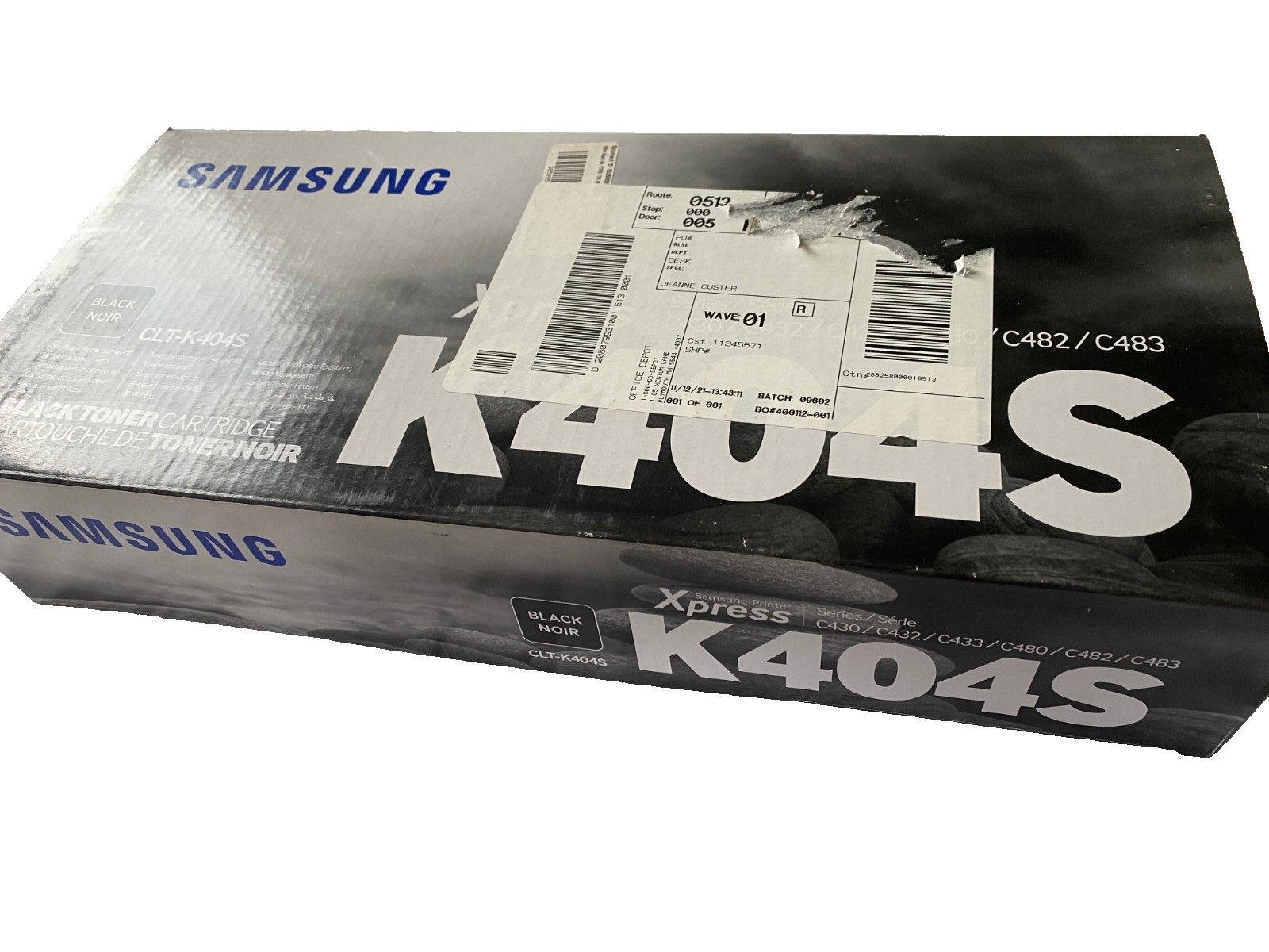 BRAND NEW SAMSUNG K404S BLACK COPY TONER CLT-K404S CARTRIDGE GENUINE OEM SEALED