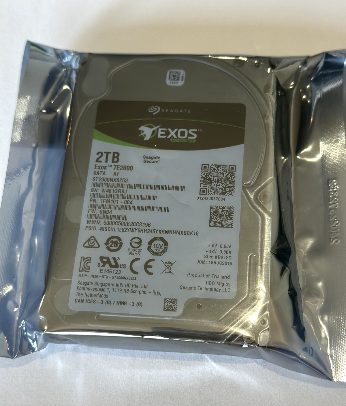 For SEAGATE EXOS ENTERPRISE ST2000NX0253 HDD 2TB SATA 6Gb/s 2.5″ 1FM101-004