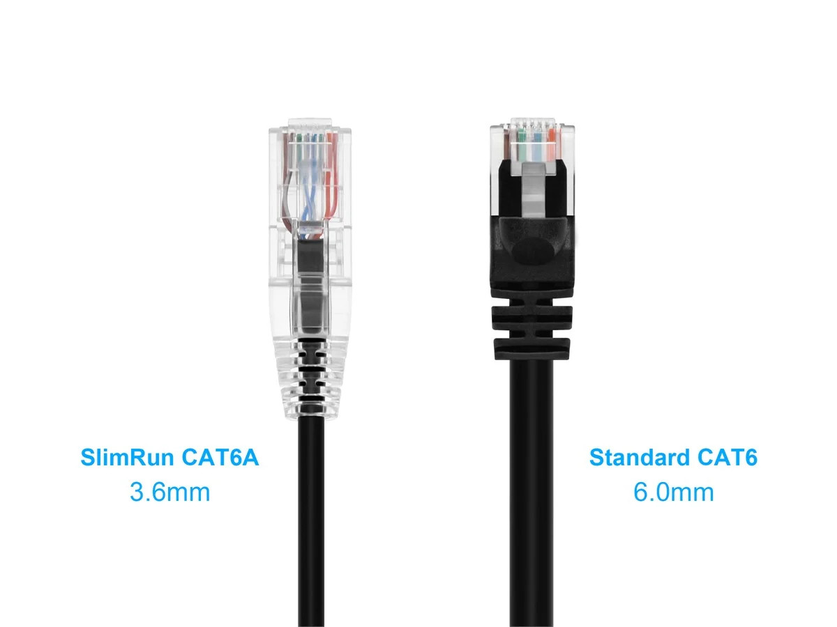 Monoprice Cat6 Ethernet Patch Cable – 7 feet – Black | Snagless RJ45 Stranded
