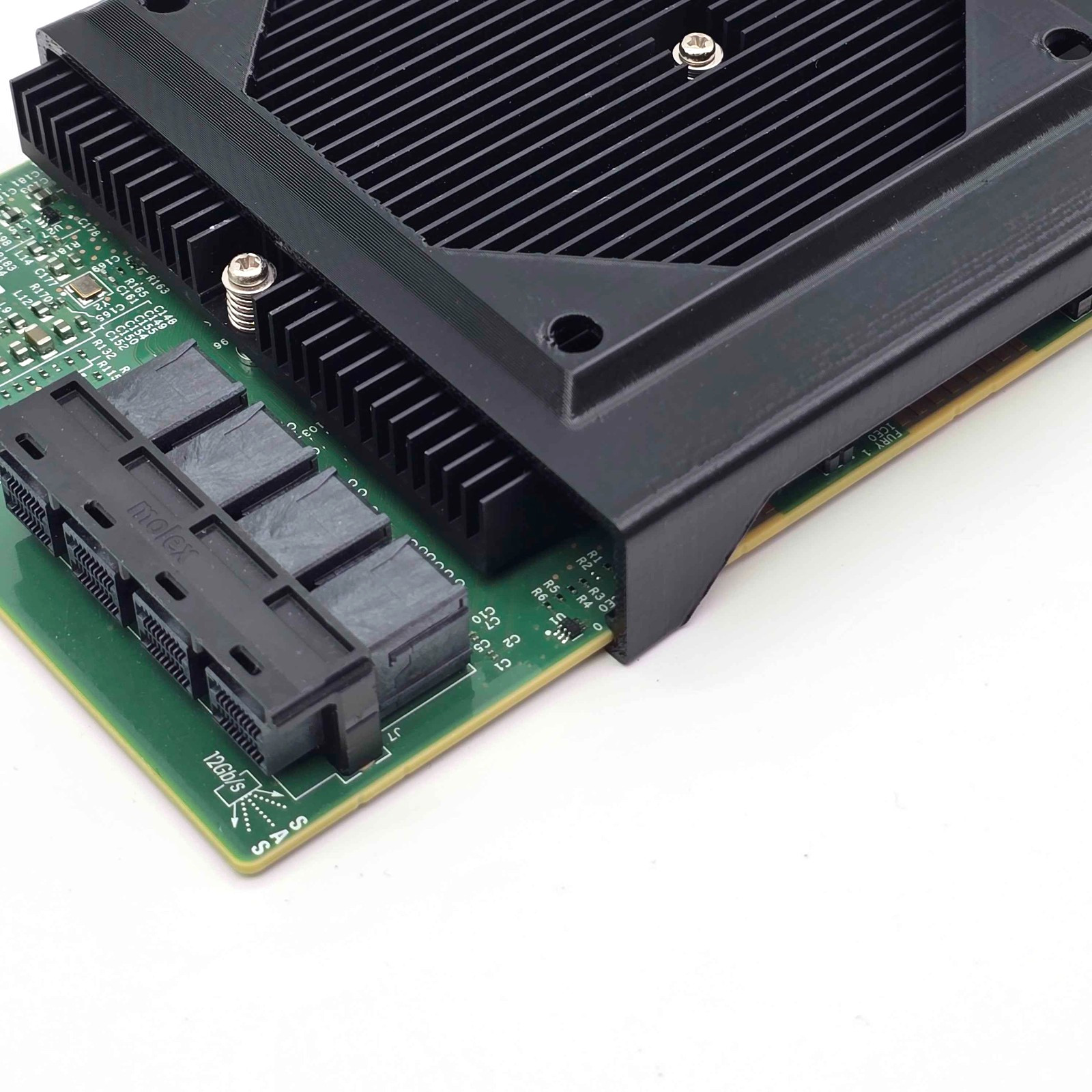 LSI 9300-16i SAS HBA 80/90/92mm Noctua Fan Mount Cooling Shroud Cooler Kit