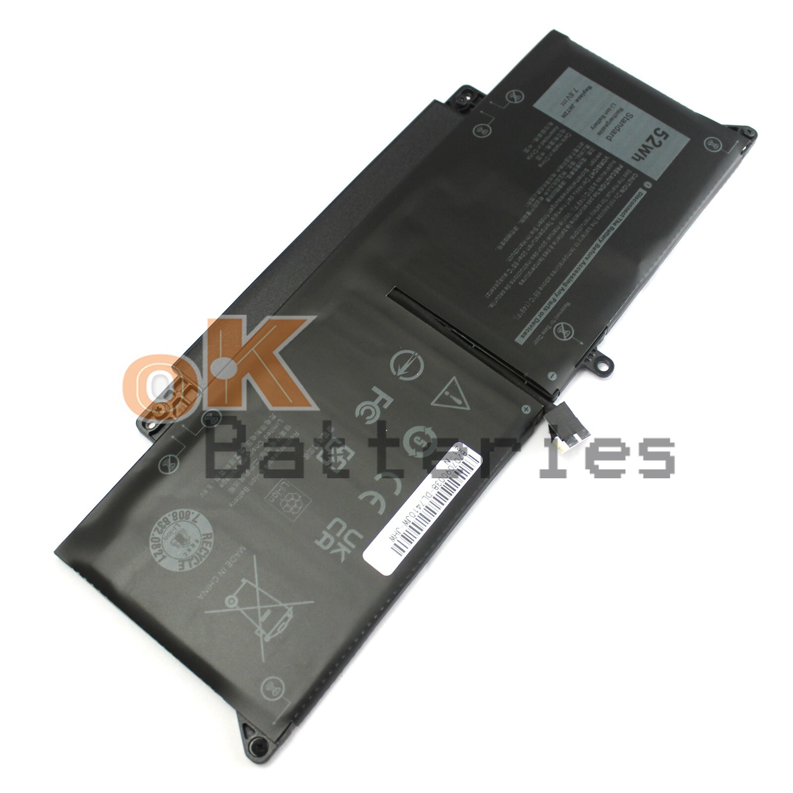 New JHT2H 4Cell 52Wh Battery for Dell Latitude 7310 7410 HRGYV T3JWC XMT81 7CXN6