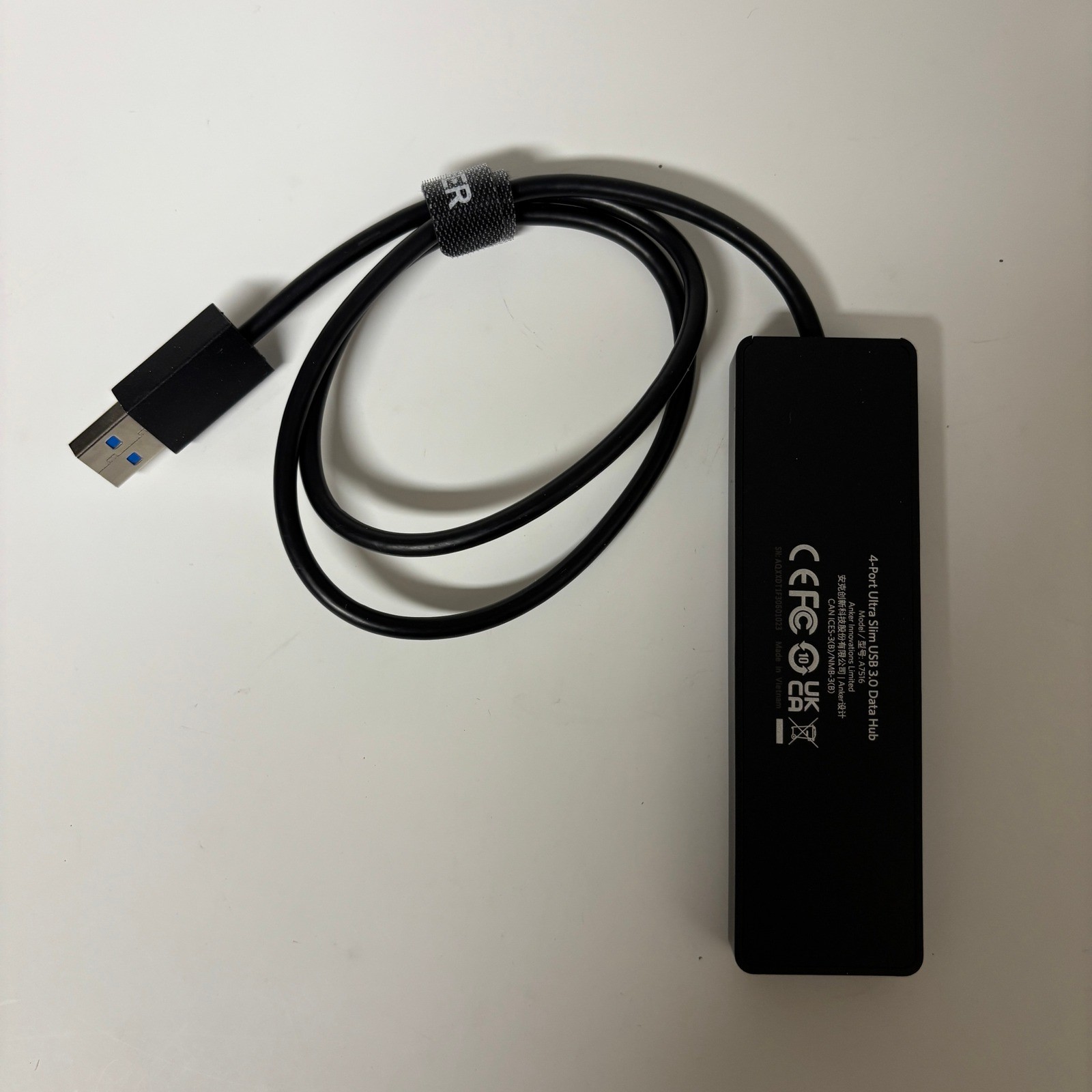 Anker 4-Port Ultra Slim USB 3.0 Data Hub Model A7516 Black USB A NEW OPEN BOX
