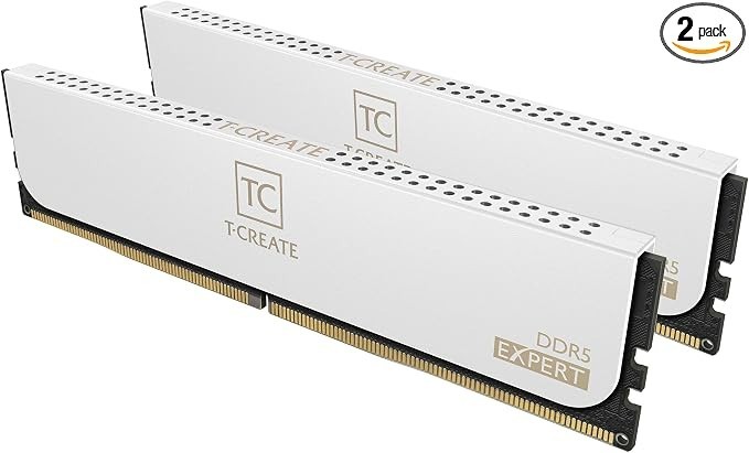 Team T-CREATE EXPERT 96GB (2 x 48GB) Memory RAM DDR5 6400 CL32 Hynix M-Die WHITE
