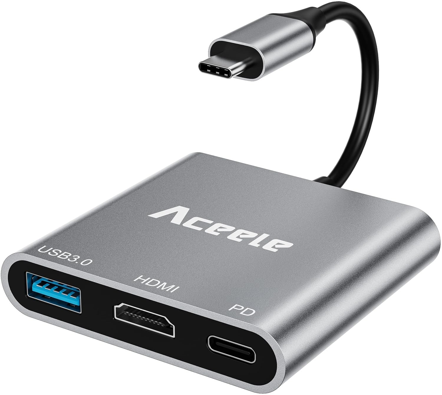 USB C to HDMI Adapter, USB C Hub with 100W PD 2.0, USB-A 3.0 Data Port, 4K HDMI