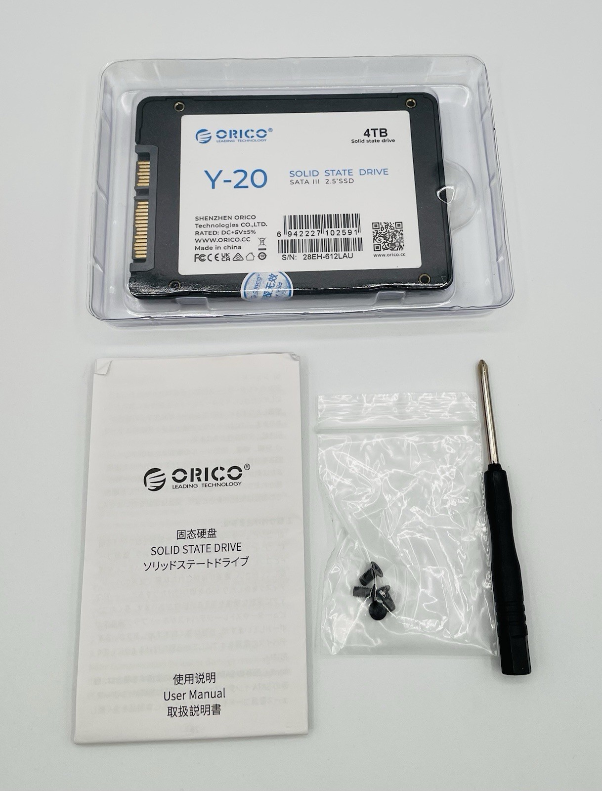 ORICO 4TB SATA III SSD 2.5” Internal Solid State Drive 3D NAND UP to 550MB/s