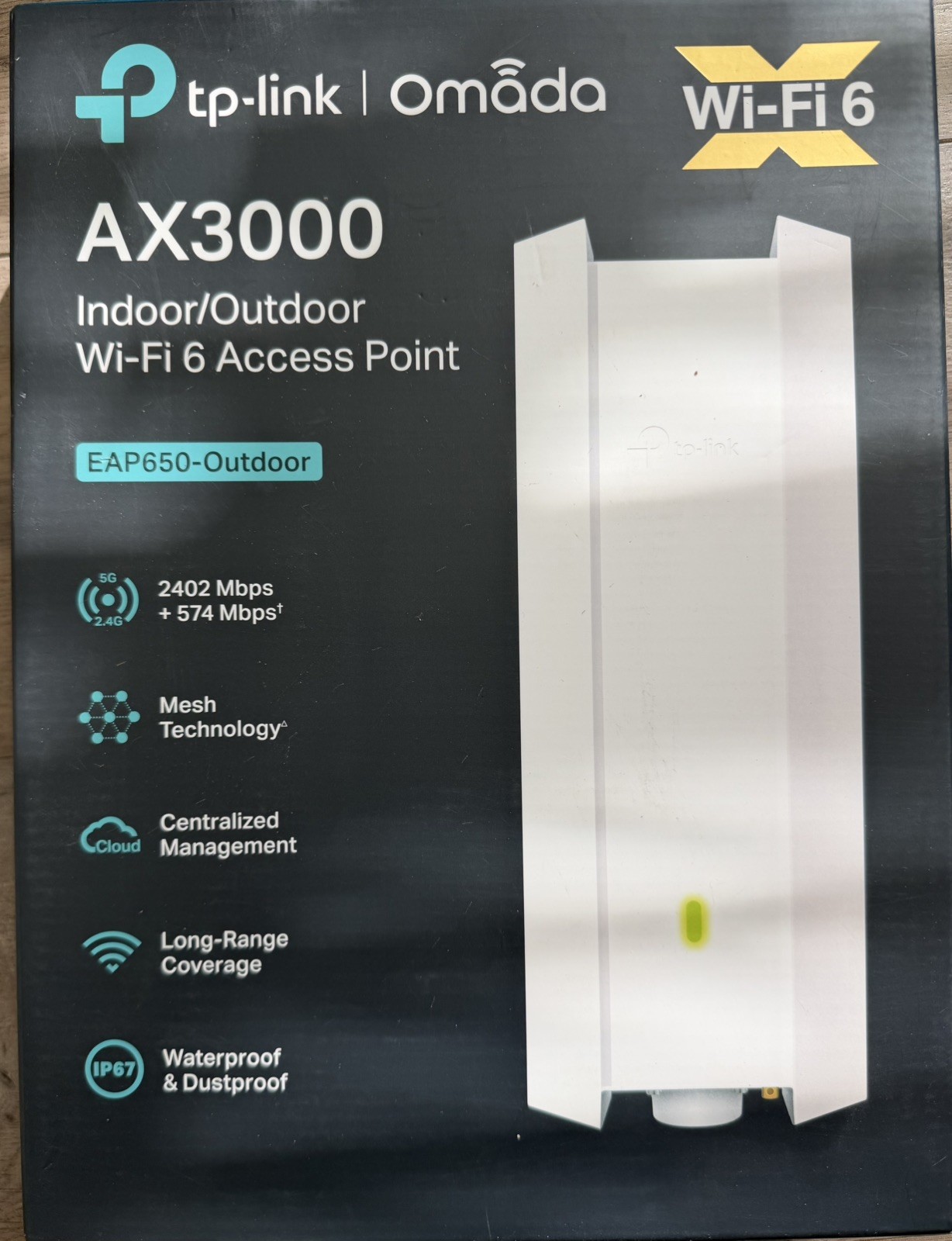 NEW but OPEN BOX ** TP-Link Omada EAP650 | AX3000 Indoor / Outdoor Wi-Fi 6 AP