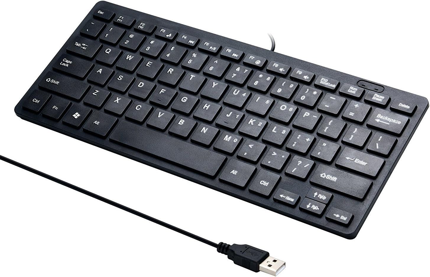 Mini Wired Keyboard, Full Size 78 Keys Keypad Small Portable Fi…