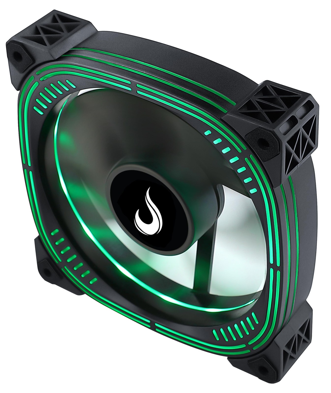 120mm RGB PC Case Fan 1500 RPM Silent Hydraulic Bearing Motherboard Sync – Black