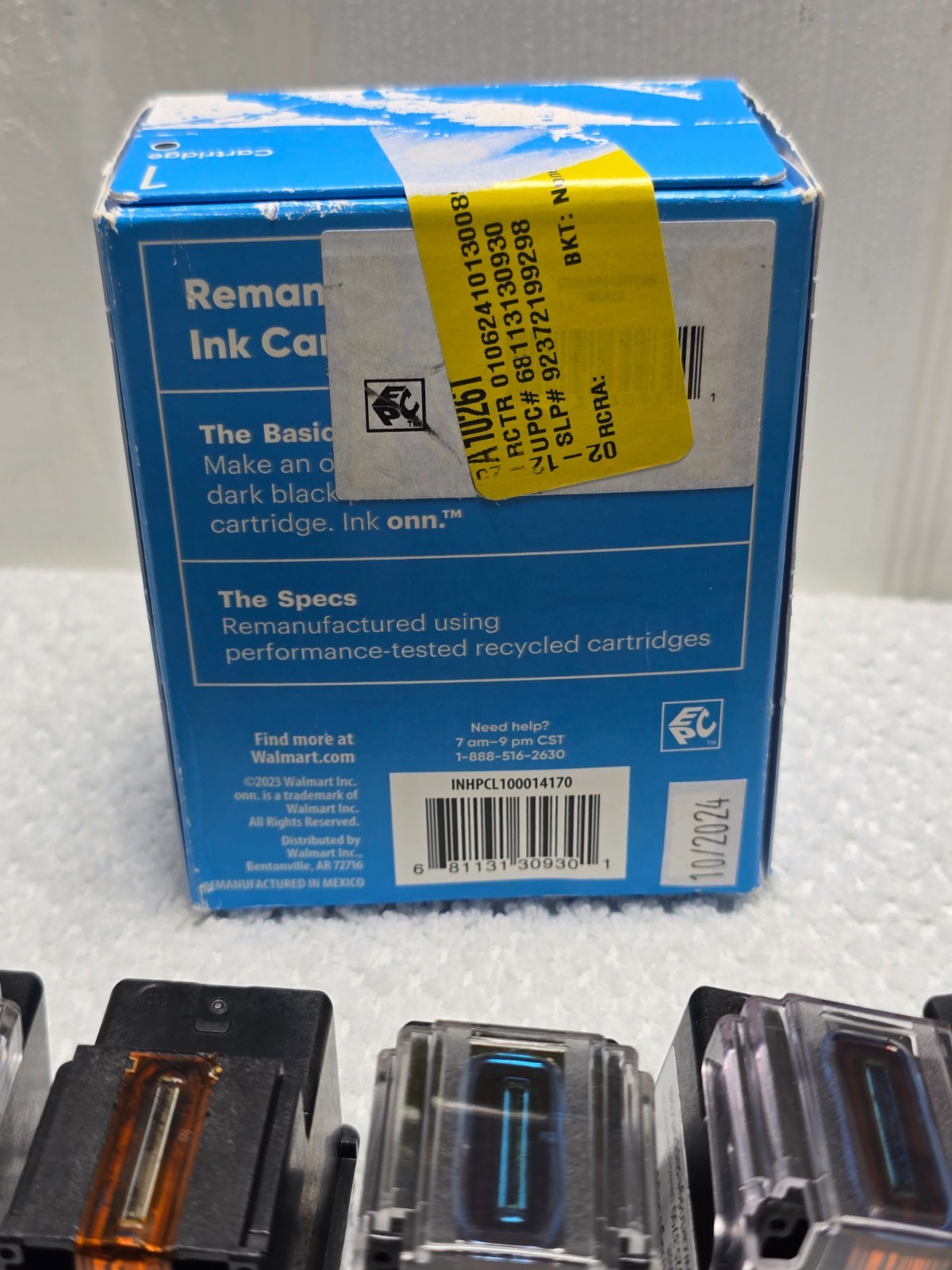 Onn N9J90AN Black Ink Catridge HP 64 64XL 681131309301 Lot of 4 Opened