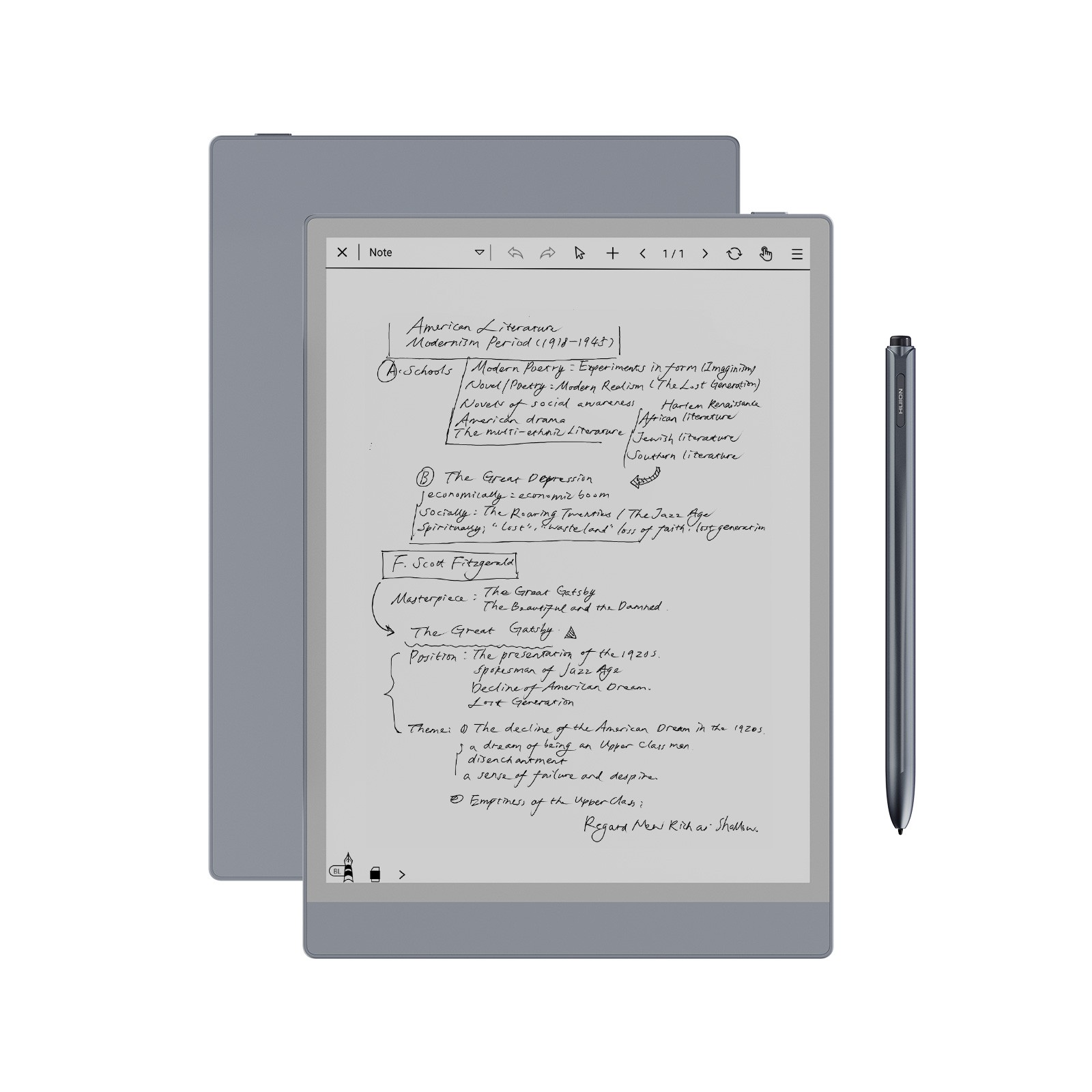 Huion Ink EB1011 10.3″ Digital Notebook Smart Paper Pen Tablet for Note-Taking