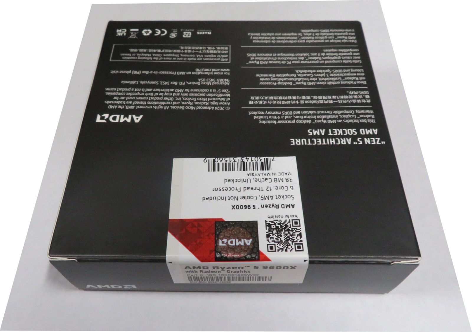AMD Ryzen 5 9600X – Ryzen 5 9000 Series Granite Ridge 6-Core 3.9 GHz Socket AM5