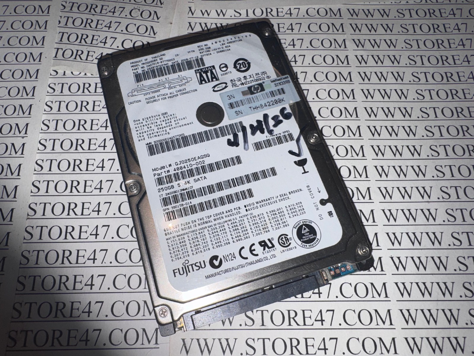 FUJITSU 250 GB 2.5″ LAPTOP Sata DRIVE MHZ2250BS G2 GJ0250EAGSQ 390158-014