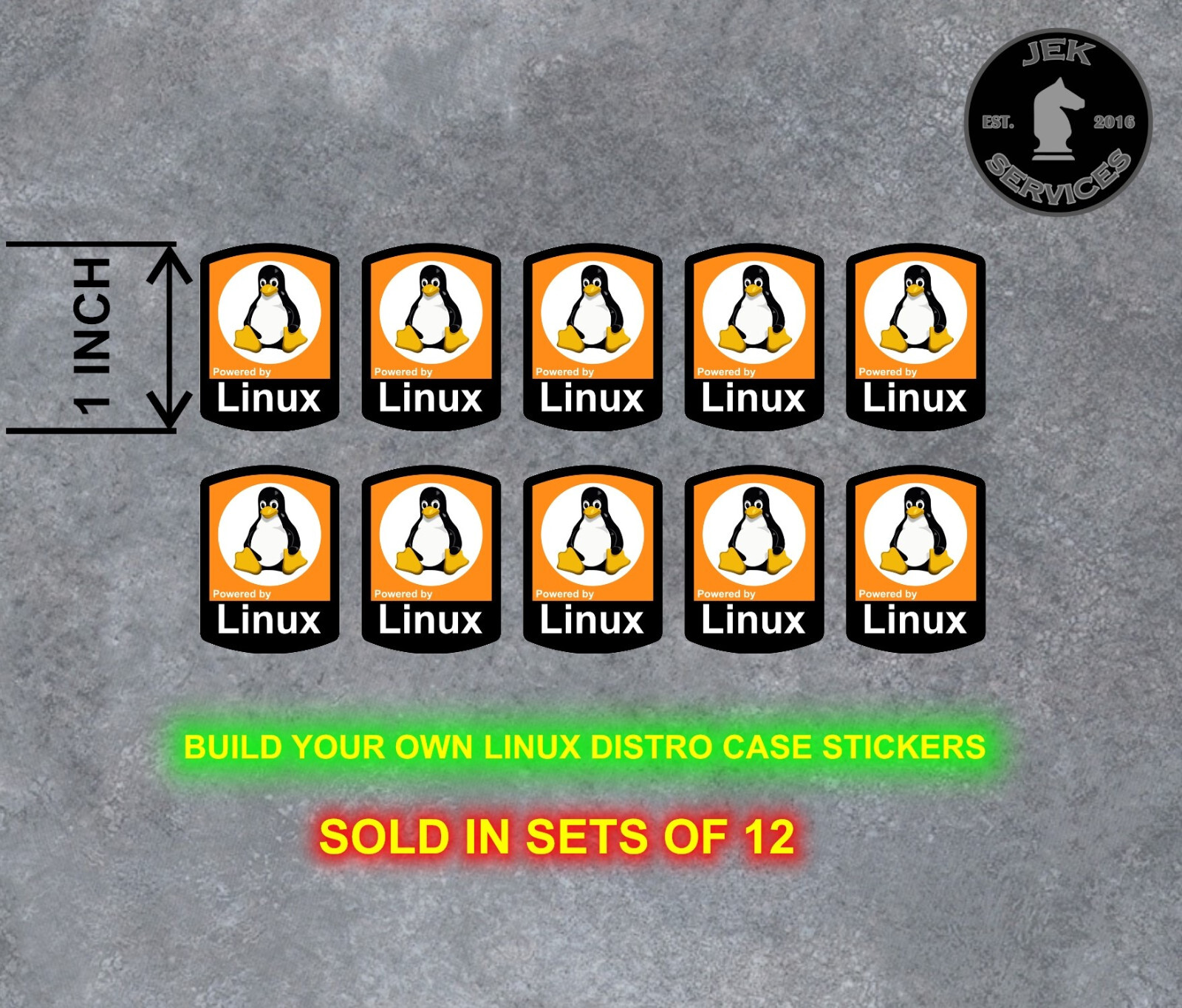 Custom Laptop, Desktop or Server Badge – Set of 12 (Build Your Own Linux Badge)