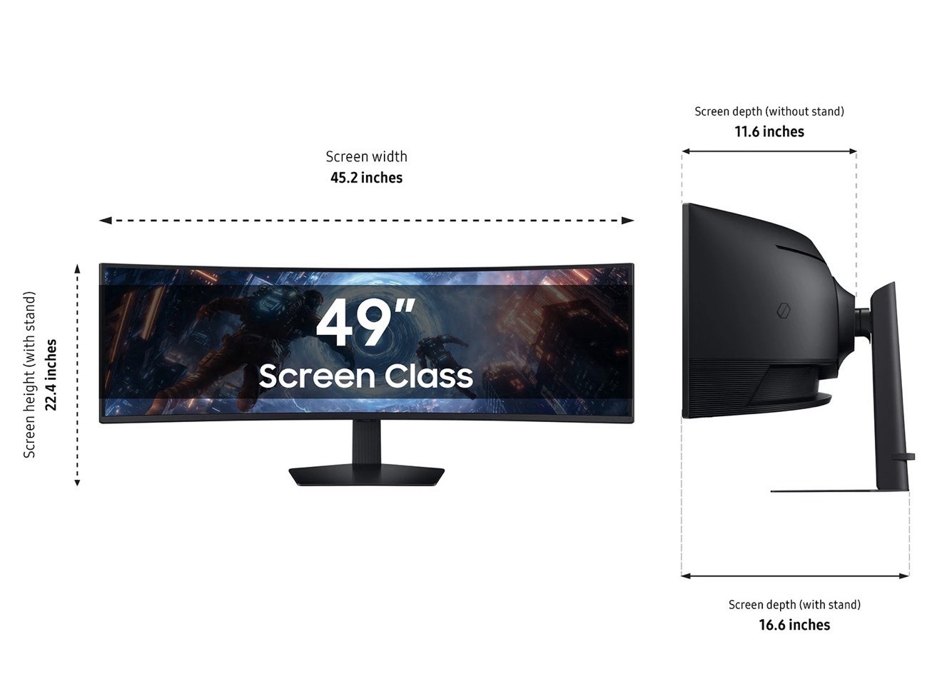 Samsung Odyssey G9 49in Curved 32:9 DQHD 5120×1440 144Hz 1ms Gaming