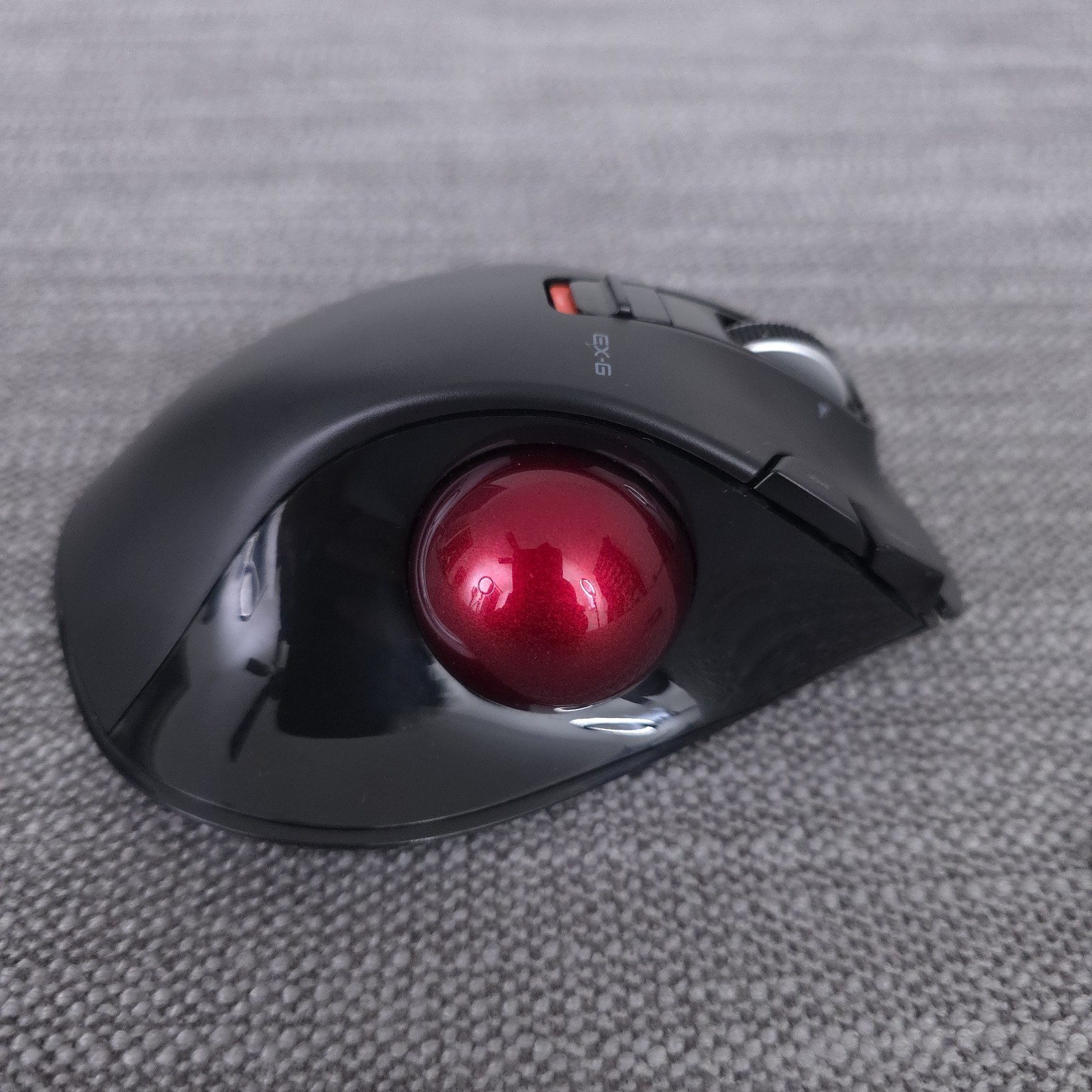 Elecom M-XT4DR Mouse Wireless Trackball (Thumb) Left Hand Only Red Ball Tested