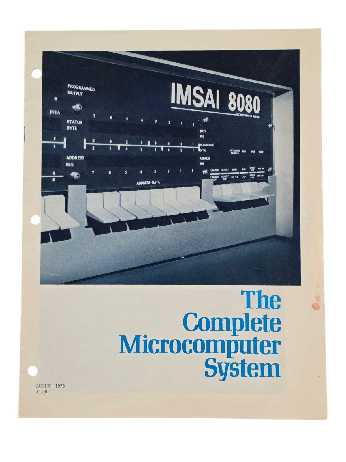 Original IMSAI 8080 Documentation Archive 1976-1978 Manuals Brochures Errata