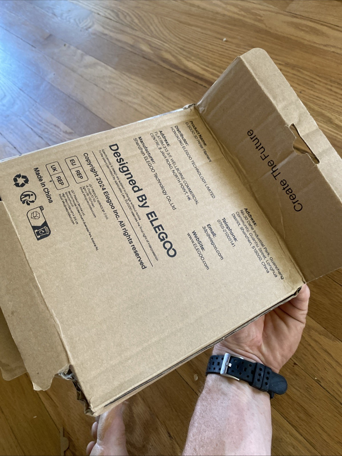 New! ELEGOO Grey PLA 1.75mm 3D Printer Filament 1kg Sealed!